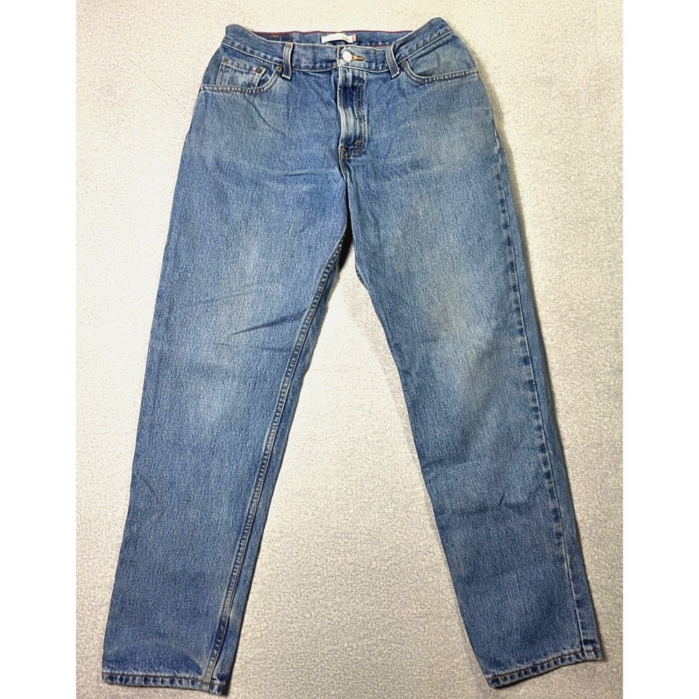 Vintage Levi's 550 Jeans Womens 12M High Rise Relaxed Tapered Light Wash Y2K 90s